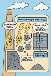 Дымовые трубы и электрофильтры: зачем нужны осадительные и коронирующие электроды?